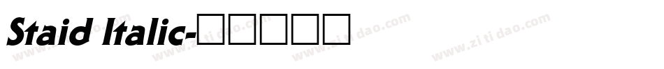 Staid Italic字体转换